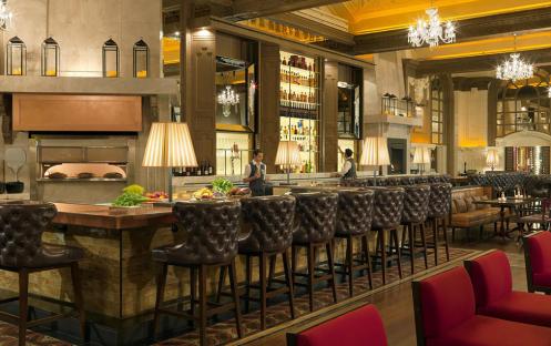 OAK Long Bar + Kitchen